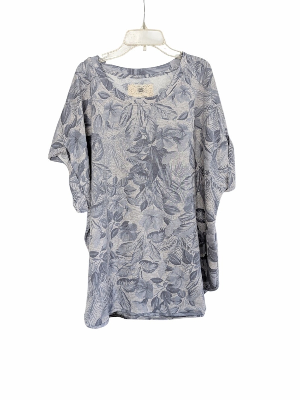 🌿 Cupio Woman Blush Tropical Floral Dolman Sleeve Top Size 1X 🌿